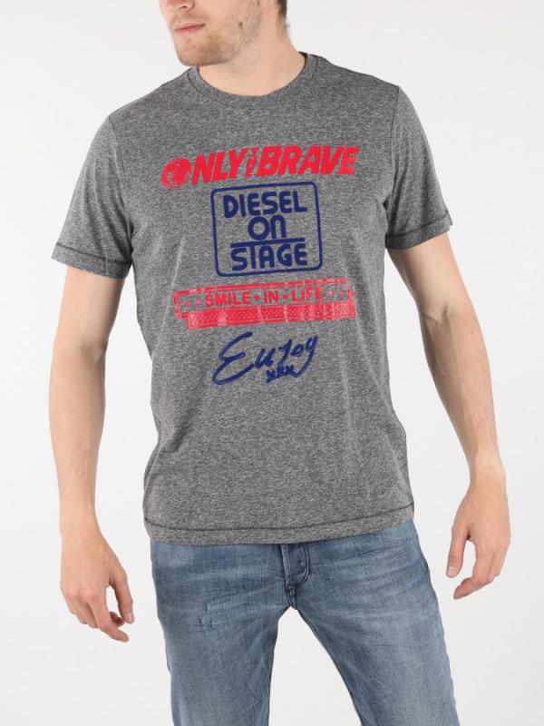 Tričko Diesel T-Joe-Sd Maglietta Šedá