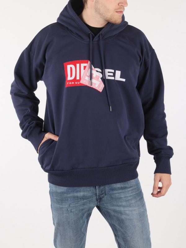 Mikina Diesel S-Alby Felpa Modrá
