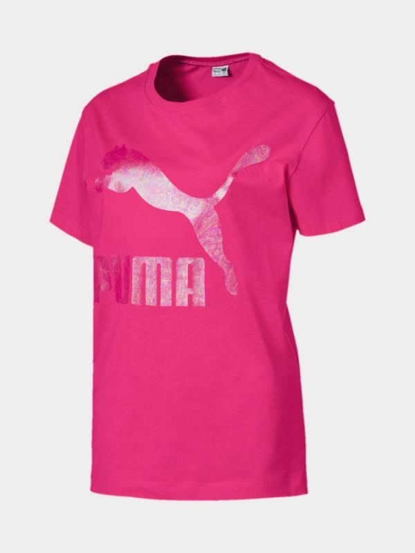 Tričko Puma Classics Logo Tee Růžová