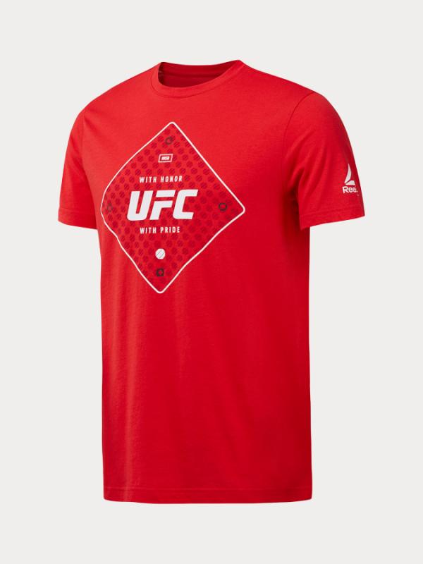 Tričko Reebok Ufc Fg Text Tee Červená