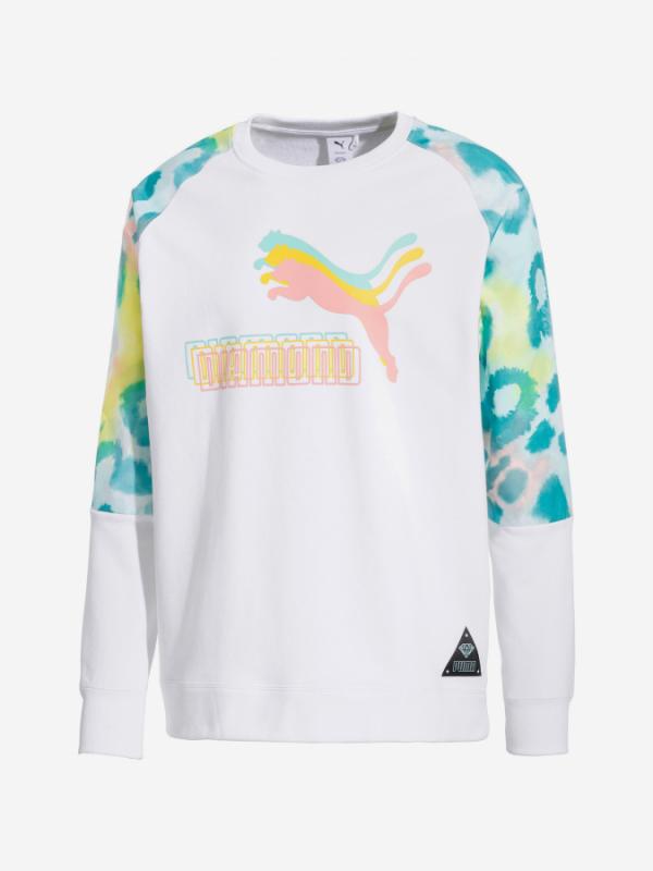 Mikina Puma X Diamond Crew Bílá