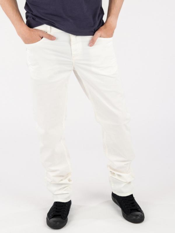 Džíny Trussardi 370 Close Basic - Garment Dyed Bílá