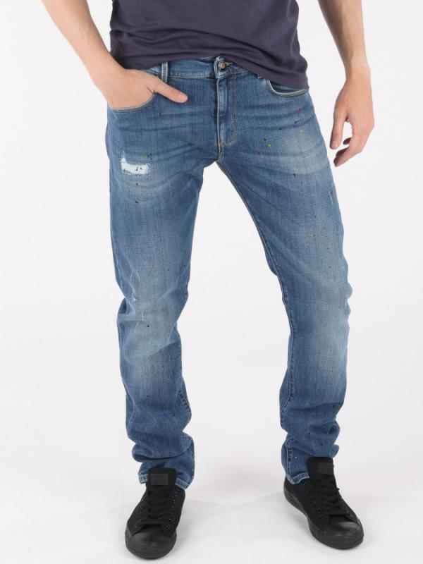 Džíny Trussardi 370 Extra Slim Seasonal - Denim Modrá