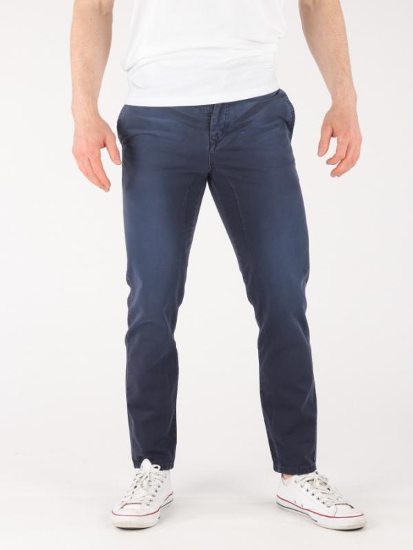 Džíny Trussardi Tapered Fit - Garment Dyed Modrá