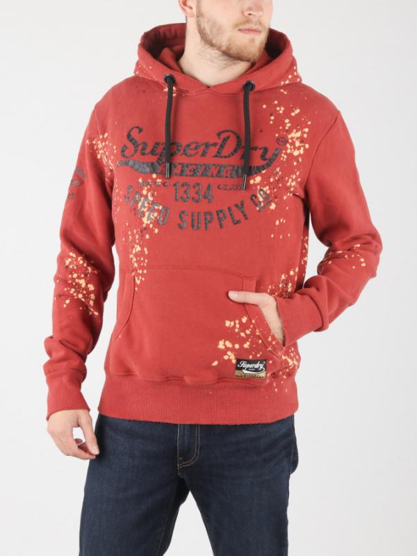 Mikina Superdry Custom 3Rd Street Hood Červená