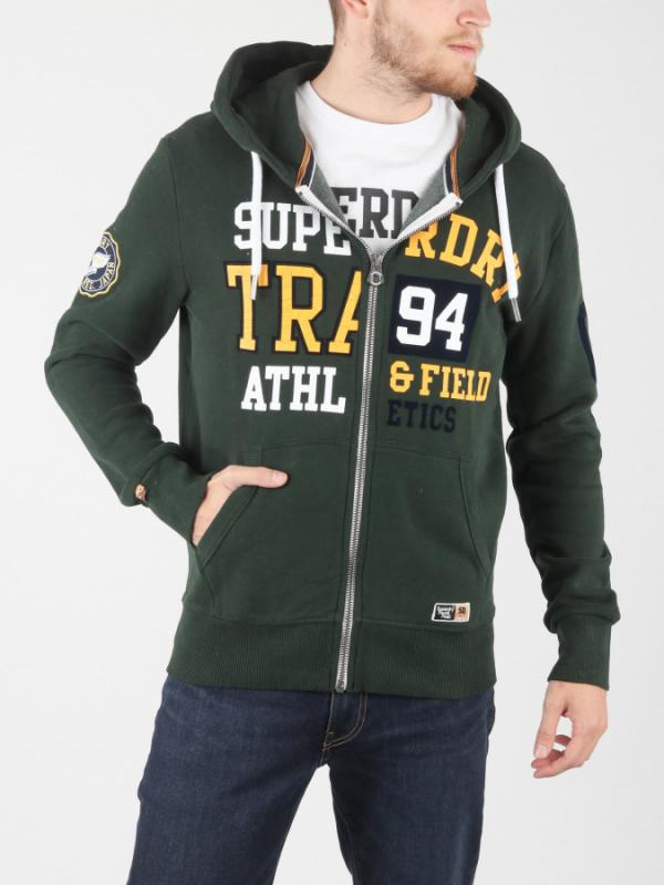 Mikina Superdry Split Track Ziphood Černá