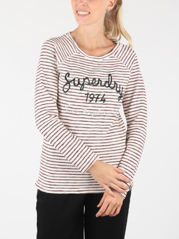 Tričko Superdry Blossom Raglan Applique Top Šedá