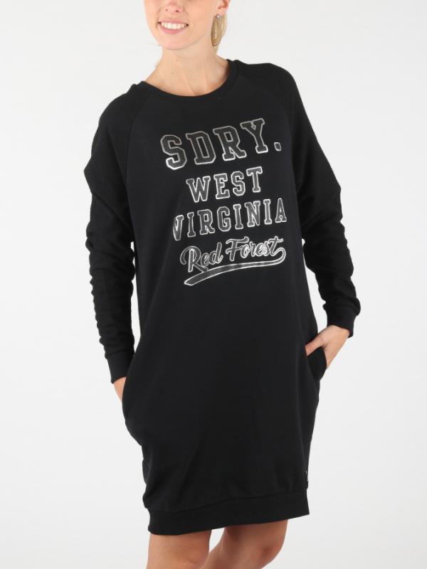 Šaty Superdry Taylor Sweat Dress Černá