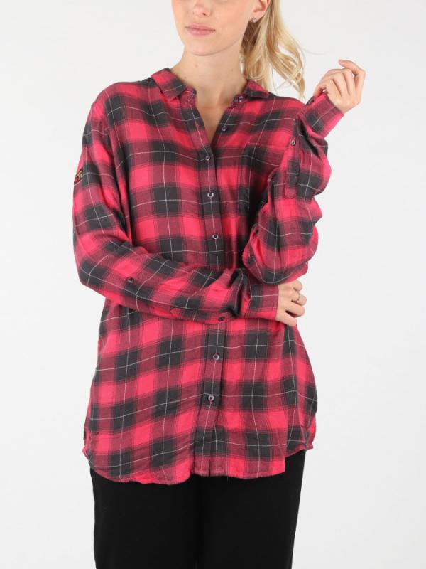 Košile Superdry Maya Supersize Shirt Červená