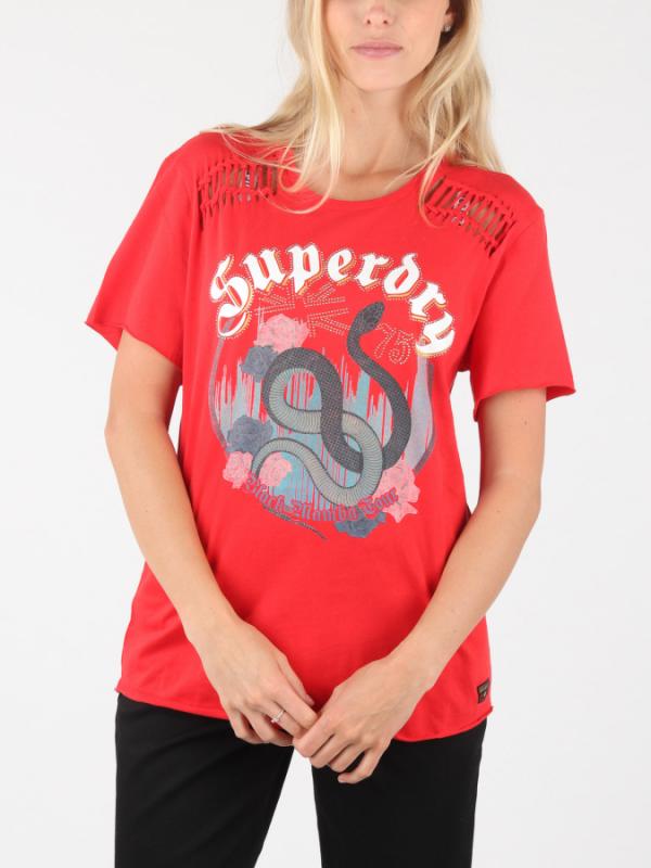 Tričko Superdry Payton Knot Tee Červená