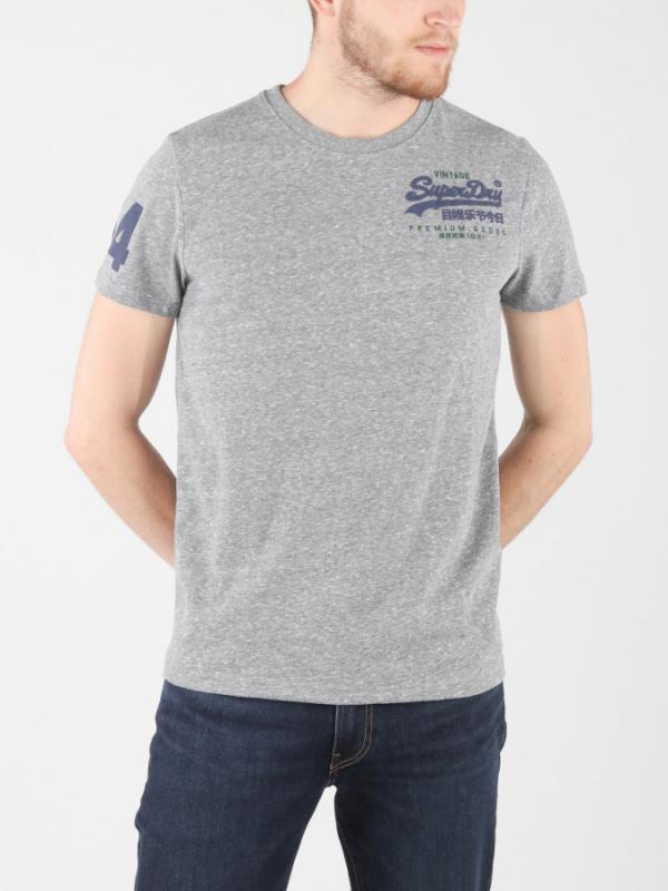 Tričko Superdry Premium Goods Duo Essntial Tee Šedá