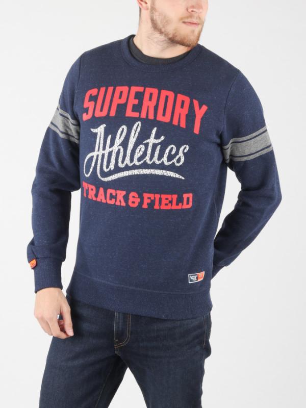 Mikina Superdry Track & Field Crew Modrá