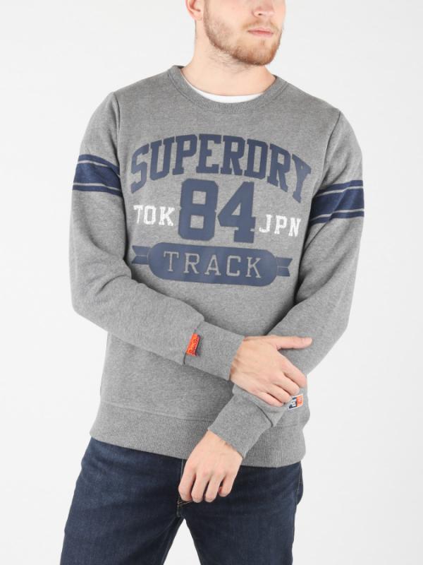 Mikina Superdry Track & Field Crew Šedá