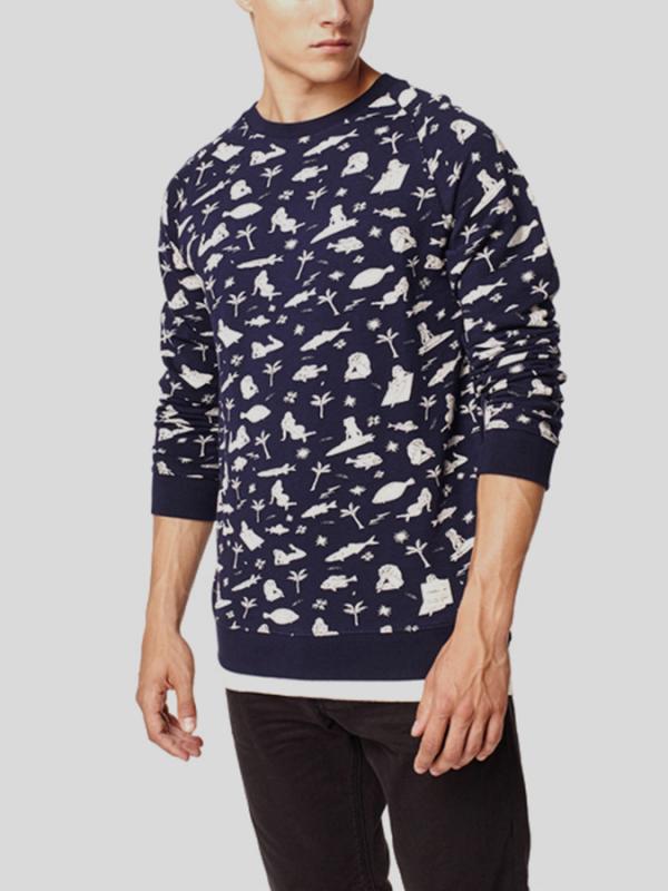 Mikina O´Neill LM FISH & CHICKS SWEATSHIRT Modrá