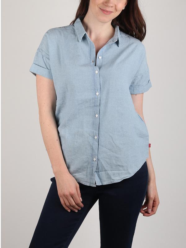 Košile LEVI'S HARPER SHIRT LIGHT MID WASH Modrá