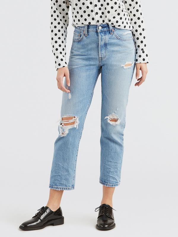 501® Crop Jeans Modrá
