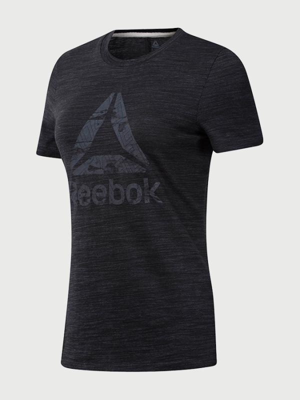 Tričko Reebok Te Marble Logo Tee Černá