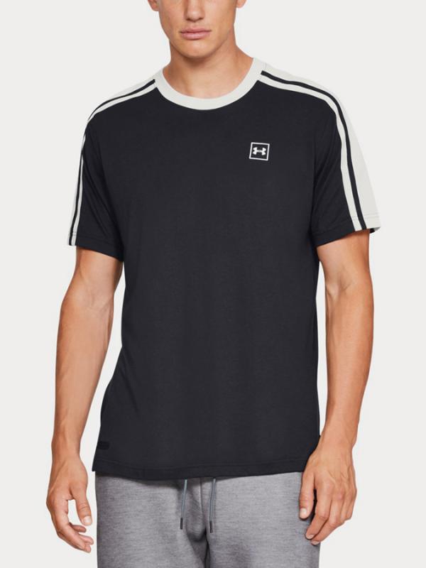 Tričko Under Armour Unstoppable Striped Ss T Černá