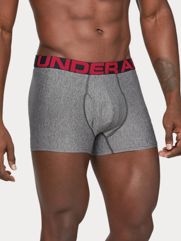 Boxerky Under Armour Tech 3In 2 Pack Šedá