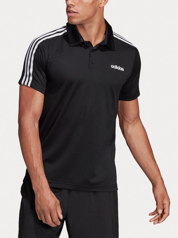Tričko adidas Performance D2M 3S Polo Černá