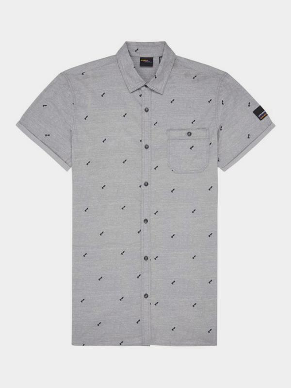 Košile O´Neill Lm Allover Summer S/Slv Shirt Šedá