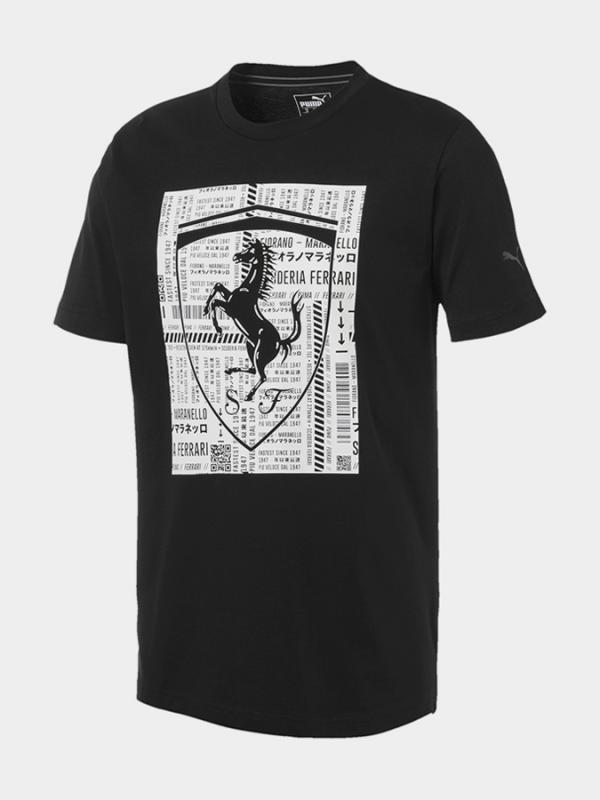 Tričko Puma Ferrari Big Shield Tee Black Černá