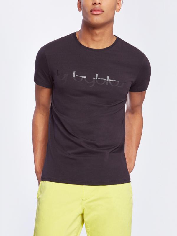 Tričko Byblos Round Neck B-Stretch Logo Institutional Černá