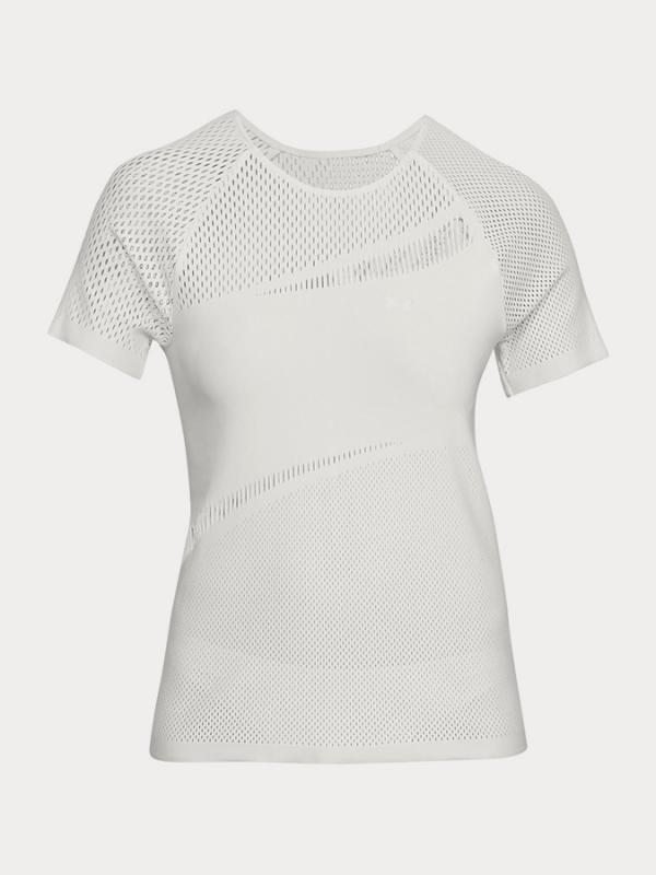 Tričko Under Armour Warrior Knit Short Slv Bílá