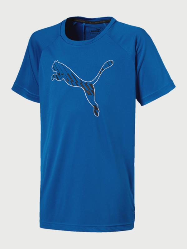 Tričko Puma Gym Graphic Tee Cat B Modrá