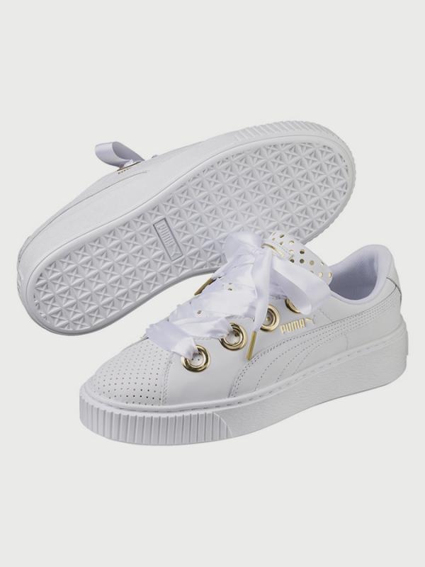 Boty Puma Platform Kiss Ath Lux Wn s Bílá