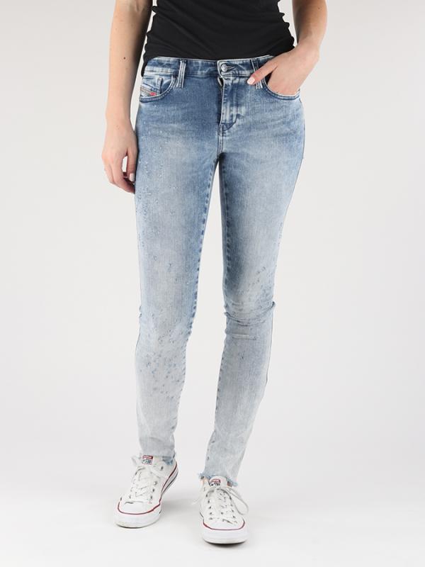 Džíny Diesel Skinzee L.32 Pantaloni Modrá