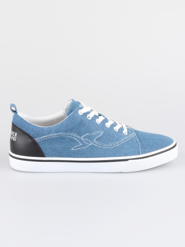 Boty Trussardi Sneakers Denim/Synthetic Leather Stitching Logo Modrá