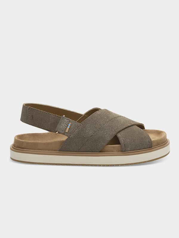 Sandály Toms Dusty Gld Star Suede Wm Marisa Sand Hnědá