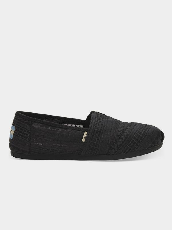 Boty Toms Black Arrow Embroide Wm Alpr Esp Černá