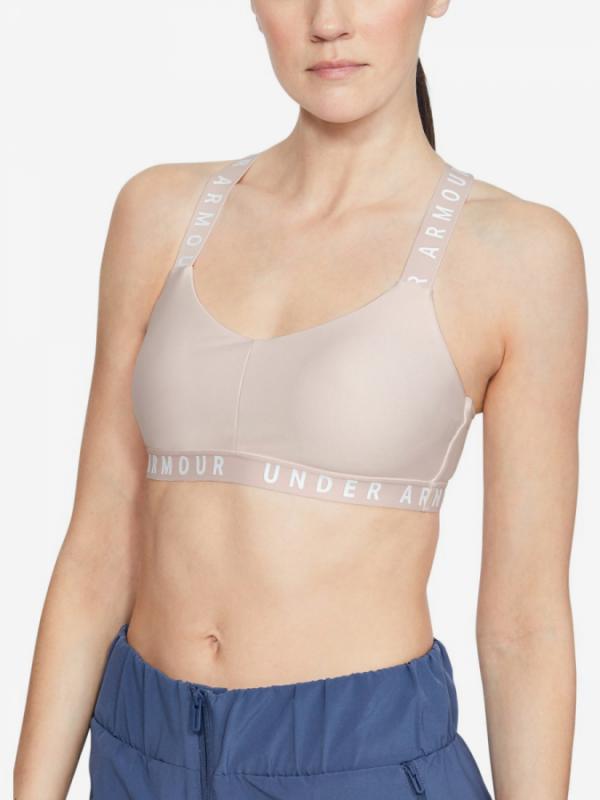 Podprsenka Under Armour Wordmark Strappy Sportlette -Pnk Béžová
