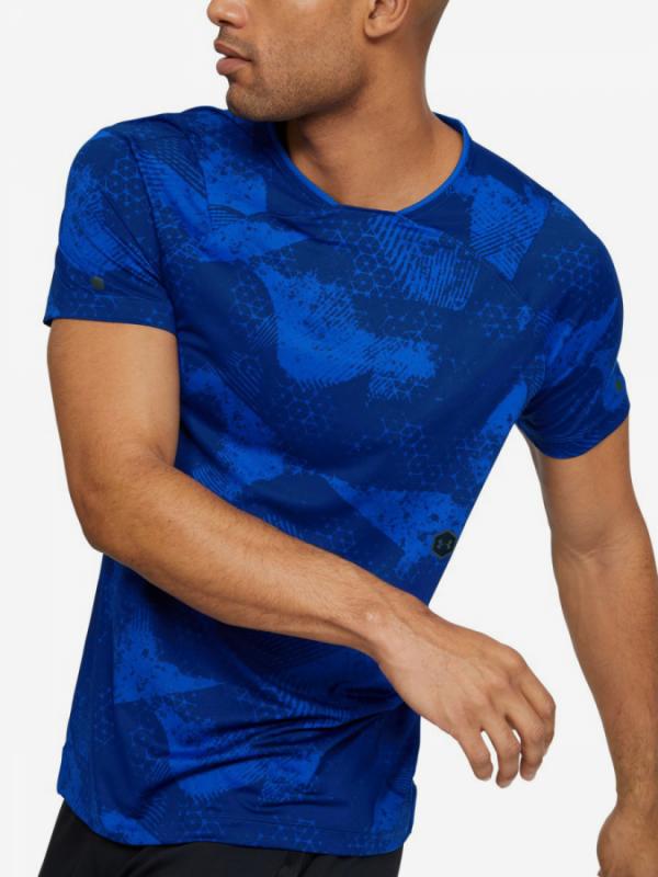 Tričko Under Armour Hg Rush Fitted Ss-Blu Modrá