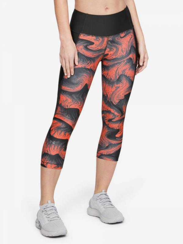 Kompresní legíny Under Armour Hg Capri Print-Org Barevná