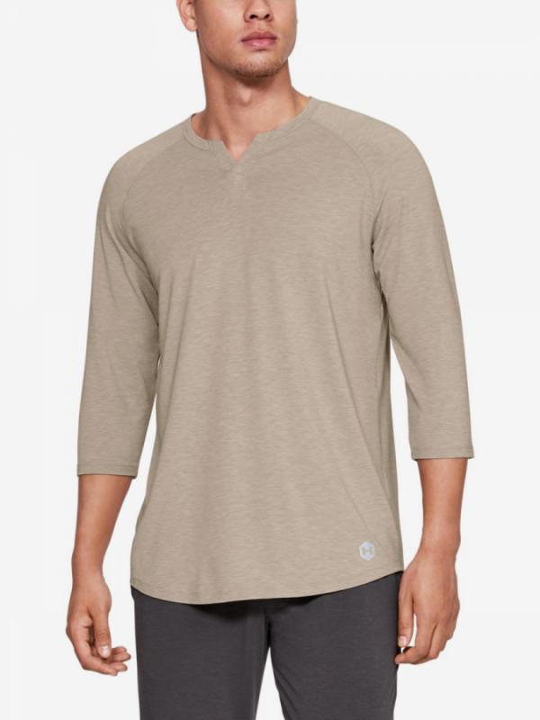 Tričko Under Armour Recovery Sleepwear Henley-Grn Béžová