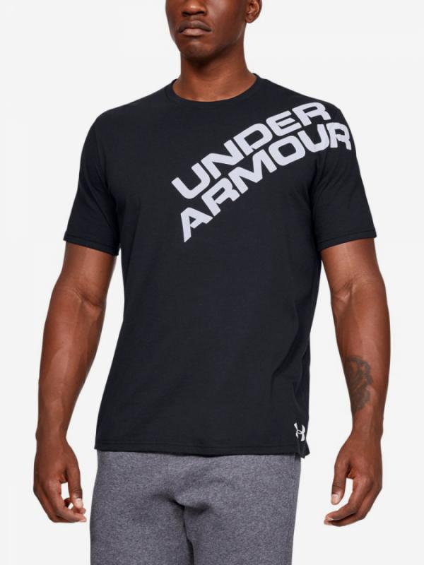 Tričko Under Armour Wordmark Shoulder Ss-Blk Černá