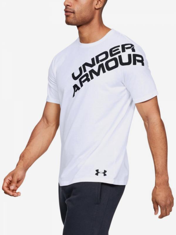 Tričko Under Armour Wordmark Shoulder Ss-Wht Bílá