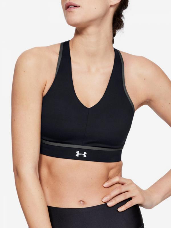 Kompresní podprsenka Under Armour Qualifier Bra-Blk Černá