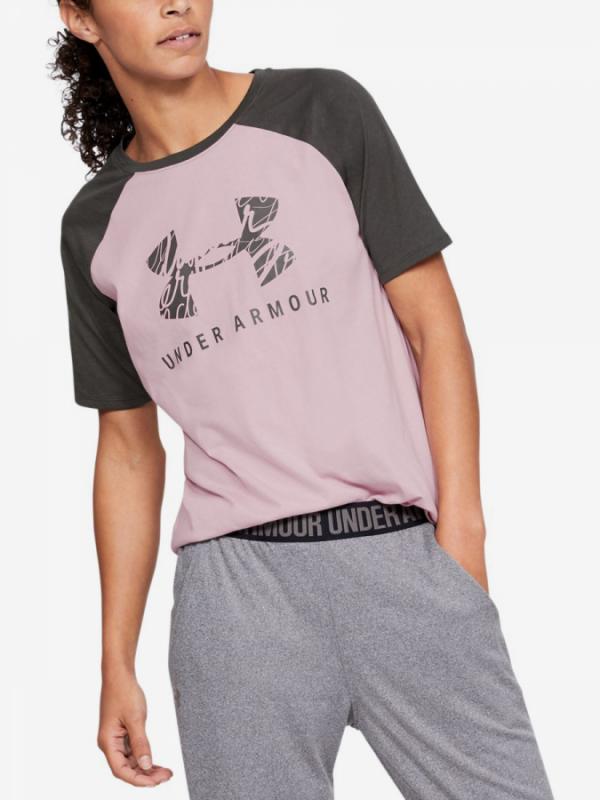 Tričko Under Armour Fit Kit Baseball Tee Graphic-Pnk Růžová