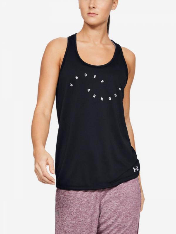 Tílko Under Armour Tech Tank - Graphic-Blk Černá