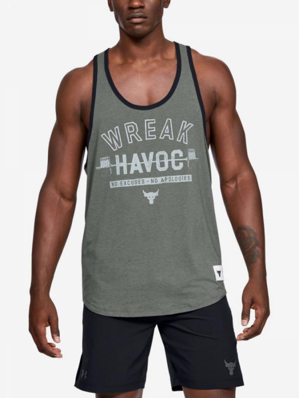 Tílko Under Armour Project Rock Tank Wreak Havoc-Grey Šedá