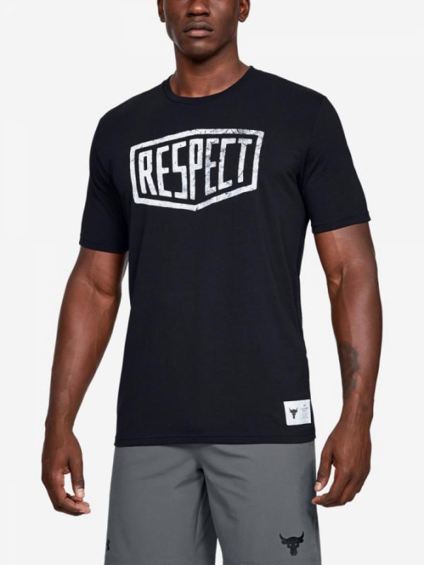 Tričko Under Armour Project Rock Graphic Respect Ss-Black Černá