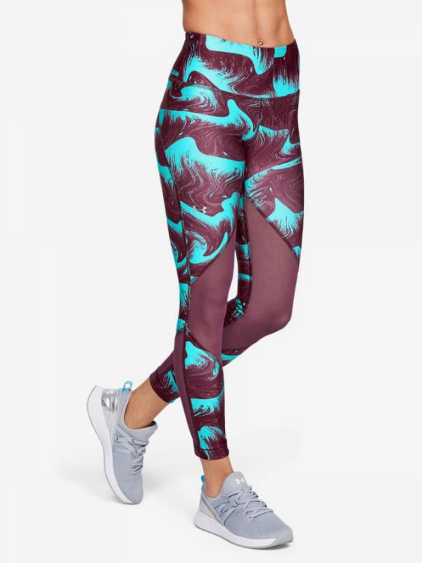 Kompresní legíny Under Armour Hg Mesh Ankle Crop - Print-Ppl Barevná