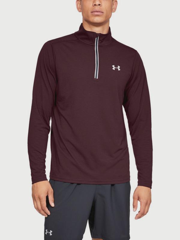 Tričko Under Armour Threadborne Streaker 1/4 Zip Červená