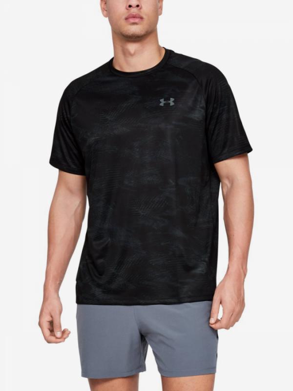 Tričko Under Armour Tech 2.0 Ss Printed-Blk Černá
