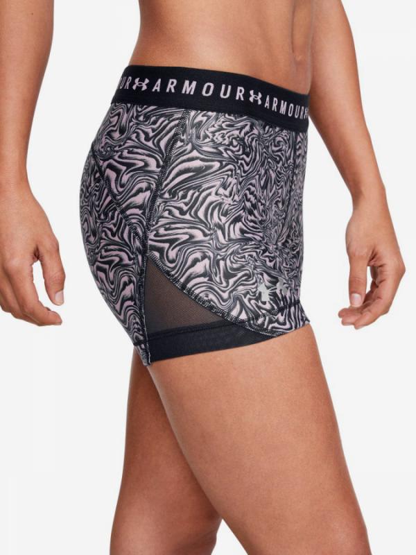 Kompresní šortky Under Armour Hg Shorty Print-Pnk Šedá