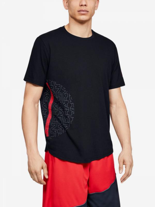 Tričko Under Armour Baseline Flip Side Ss Tee-Blk Černá